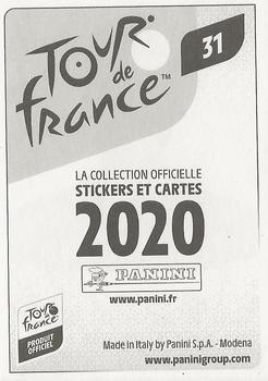 2020 Panini Tour de France #31 Aurelien Paret-Peintre Back